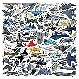 60pcs Fighter Plane Stickers, Cool Warplane