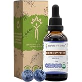 Secrets of the Tribe Bilberry Fruit USDA Organic | Alcohol-Free Extract, High-Potency Herbal Drops, Vision | Made from 100% Certified Organic Bilberry (Vaccinium Myrtillus) Dried Fruit 2 oz