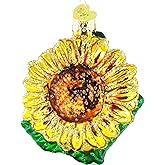 Old World Christmas Sunflower Garden Gifts Glass Blown Ornaments for Christmas Tree, Sunflower 3 Inches