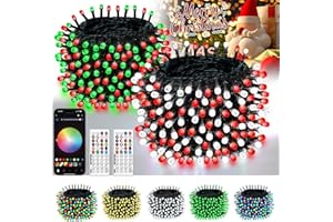 OZS Smart Color Changing Christmas String Lights, 2Pack 164FT 400LED App Control RGB LED String Lights with Remote & Timer, Waterproof Twinkle Christmas Tree Lights Indoor Outdoor Holiday Xmas Tree Decor
