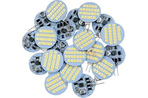 GRV G4 MR11 24-2835 SMD Interior LED Light Bulbs AC/DC12V-24V Super Bright 2W Warm White Lighting for RV Boat Camper Cabinet Dome Light Pack of 20（3.0Generation）