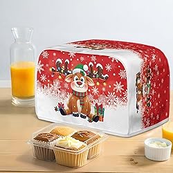 Annejudy 2 Slice Bread Toaster Cover Christmas