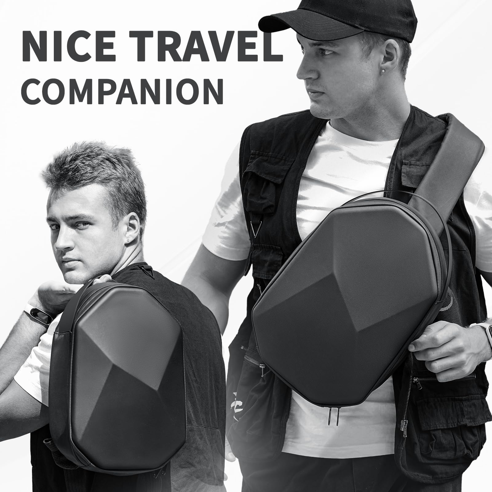 annapro Carrying Case for Meta Quest 3S/Quest 3/Quest 2/Vision Pro, Hard Travel Case Compatible with Kiwi Design/BOBOVR Elite Battery Strap and Controllers Accessories, Crossbody Shoulder Backpack