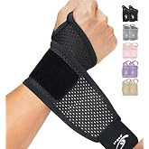 HiRui 2-Pack Ultra-Thin Mesh Wrist Wraps - Breathable, Adjustable Wrist Support for Workouts &amp; Daily Use - Unisex Wrist Brace for Pain Relief, Tendonitis, Carpal Tunnel - One Size Fits All (Black)