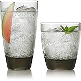 Libbey Classic Rocks and Tumbler Glass Cups Set, Elegant Mixed Drink Glasses Set with Modern Clean Lines, Dishwasher Safe Drinkware Set of 16