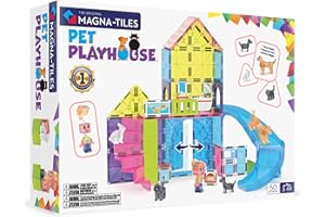 MAGNA-TILES® Pet Playhouse 50-Piece Magnetic Construction Set, The Original Magnetic Building Brand