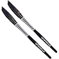 Custom Shop - #00 Size Long Liner Pinstriping Brush – Beginners and Experts, Enhanced Paint Loading, Full Belly Design, Long Handle, Premium Squirrel Hair & Nylon Wool 1-7/8" Length, Pack of 2