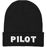 Wuepncah Embroidered Security Beanies Hats for Men Women Knit Winter Cap, Warm Security Skull Caps Gifts for Men Women