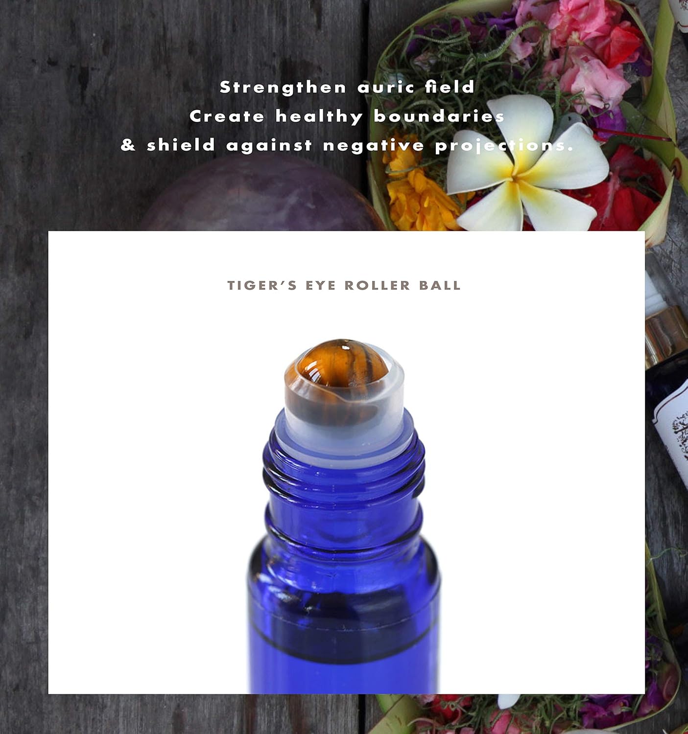 BALIPURA, Protection Crystal Aura Roll On, Natural Healing Roller Ball with Black Tourmaline & Clear Quartz - Image 3
