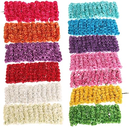 Manyo 144 pcs DIY Flores Artificiales Decoration Boda Mini Ramo Color