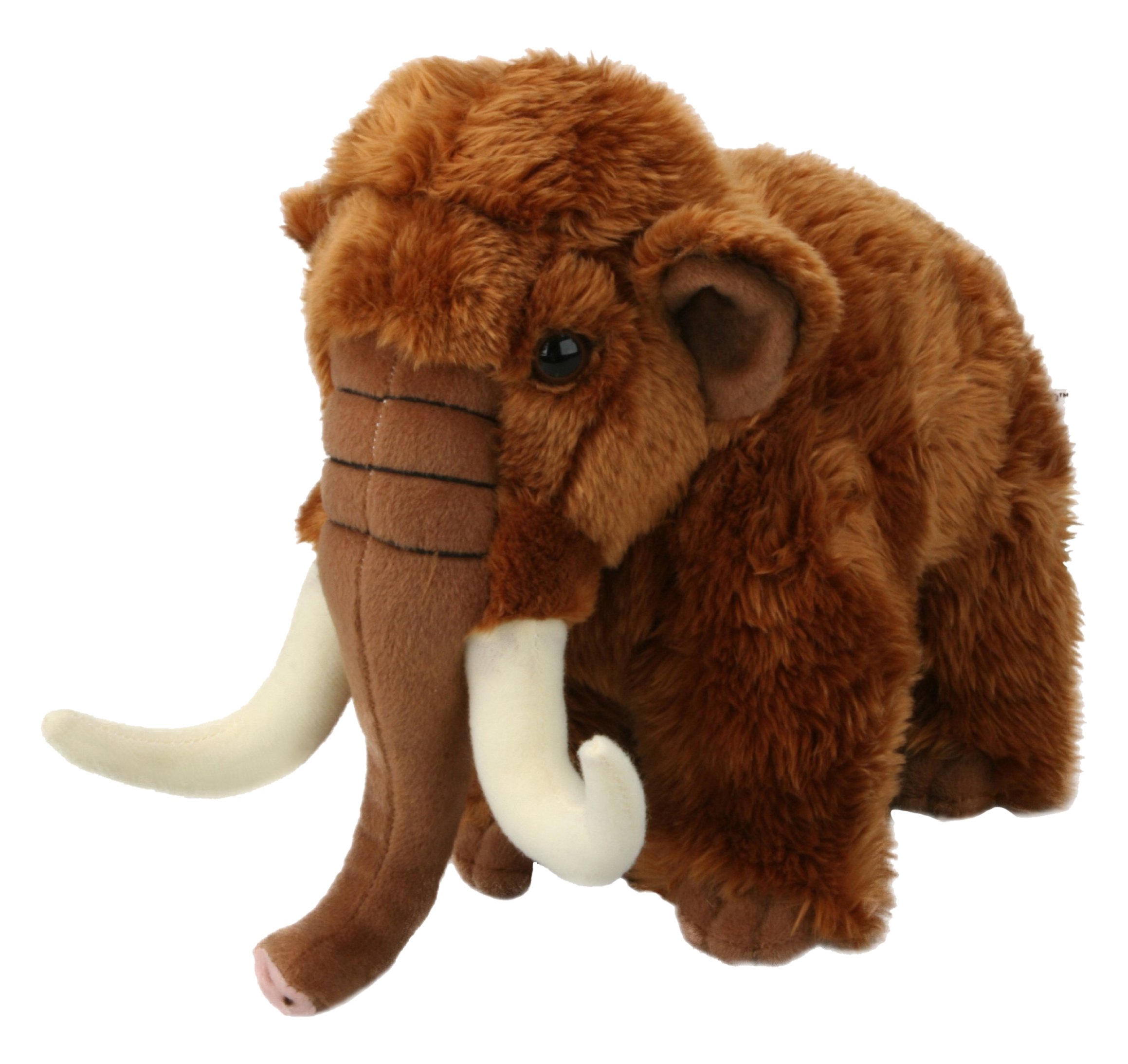 Living Nature Large Woolly Mammoth, Realistic Soft Cuddly Prehistoric Toy, Naturli Eco-Friendly Plush, 20cm, Brown — image 1