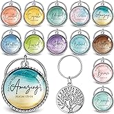 Equsion 36 Pcs Christian Keychains Mini Bible Verse Keyring with Scripture Religious Church Gift for Women Men Easter Holiday Gifts (Classic)