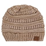 H-6800-45 Funky Junque Two Tone Beanie - Taupe #8