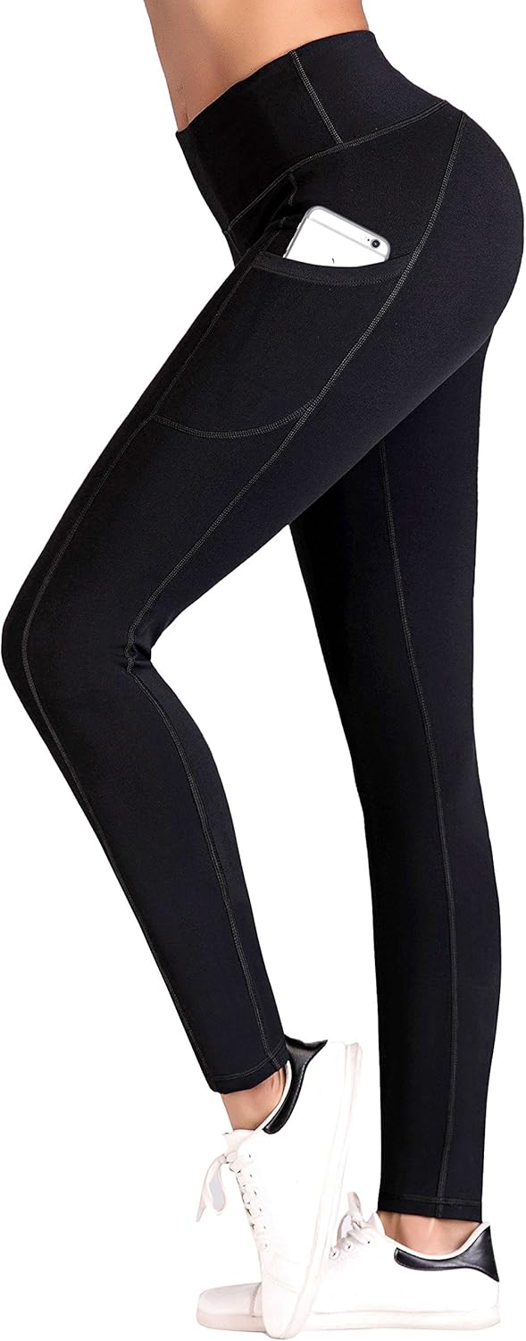 IUGA High Waist Yoga Pants with Pockets, Tummy Control, Workout Pants for Women 4 Way Stretch Yoga Leggings with Pockets: Clothing