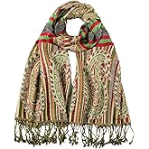 Yaximhozz Paisley Pashmina Shawl Wraps for Women Evening Dresses Elegant Soft Rave Scarf Festival Lightweight Scarves Shawls