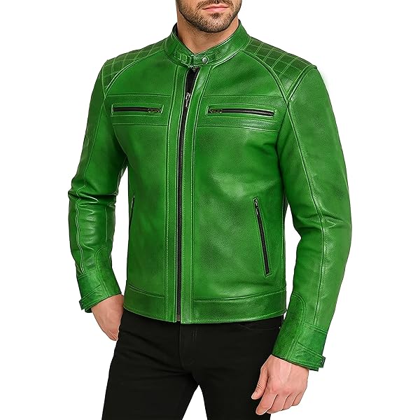 【LOEWE】80s vintage leather jacket green LOEWE smooth-leather Shirt Jacket | Green | FARFETCH