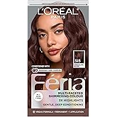 L'Oreal Paris Feria Multi-Faceted Shimmering Permanent Hair Color, High Intensity Hair Dye for 3X Highlights, 515 Chocolate Glaze, 1 Kit