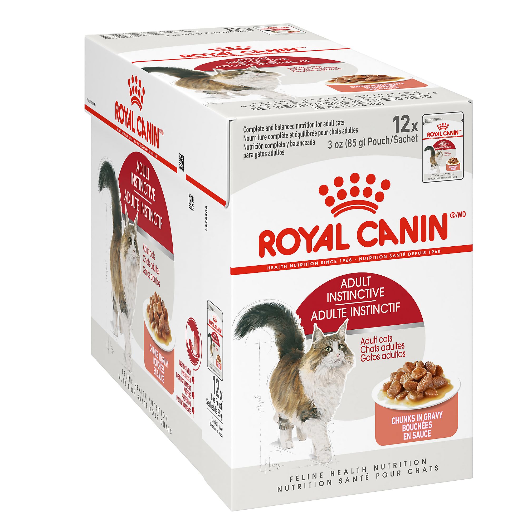 Royal Canin Adult Cat Instinctive Wet Food - Chunks In Gravy 3oz Pouches (12 Count)