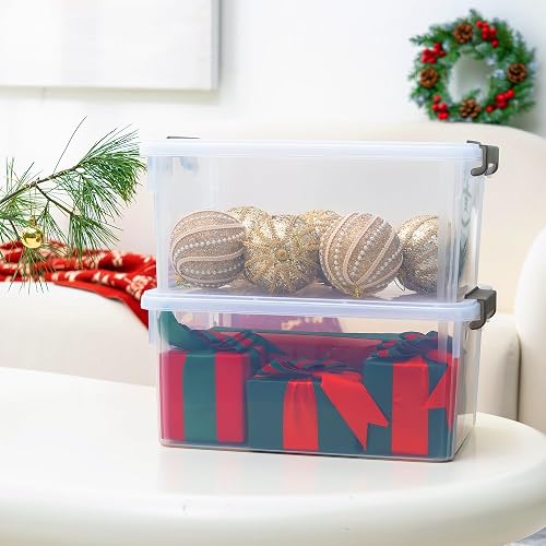 Citylife 6-Pack 17 QT Clear Plastic Storage Bins With Lids - Stackable Organizing Containers For Garage & Closet - View #9