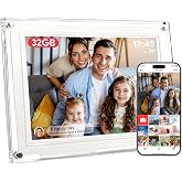 Frameo 10.1 Inch WiFi Digital Picture Frame with IPS Touch Screen | 32GB HD IPS Display, Share Moments Instantly via Frameo App from Anywhere, Gifts for Parents and Grandparents