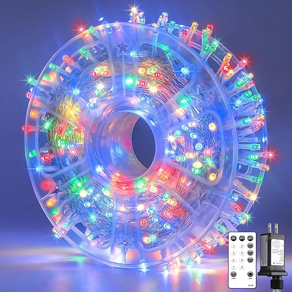 WIOPSS 400FT MULTI-COLORED STRING LIGHTS – LED EXTRA...