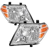 Headlight Assembly fit 2009-2021 for Nissan Frontier Chrome Housing | KILOAUTO Headlights Replacement 26060ZL40A 26010ZL40A，Super Bright，Improved Visibility，Plug-and-Play，Durable Weatherproof