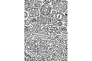 Quttie Passport Cover for Kids, Women and Men, Cute Travel Passport Holder (Doodle Pattern)