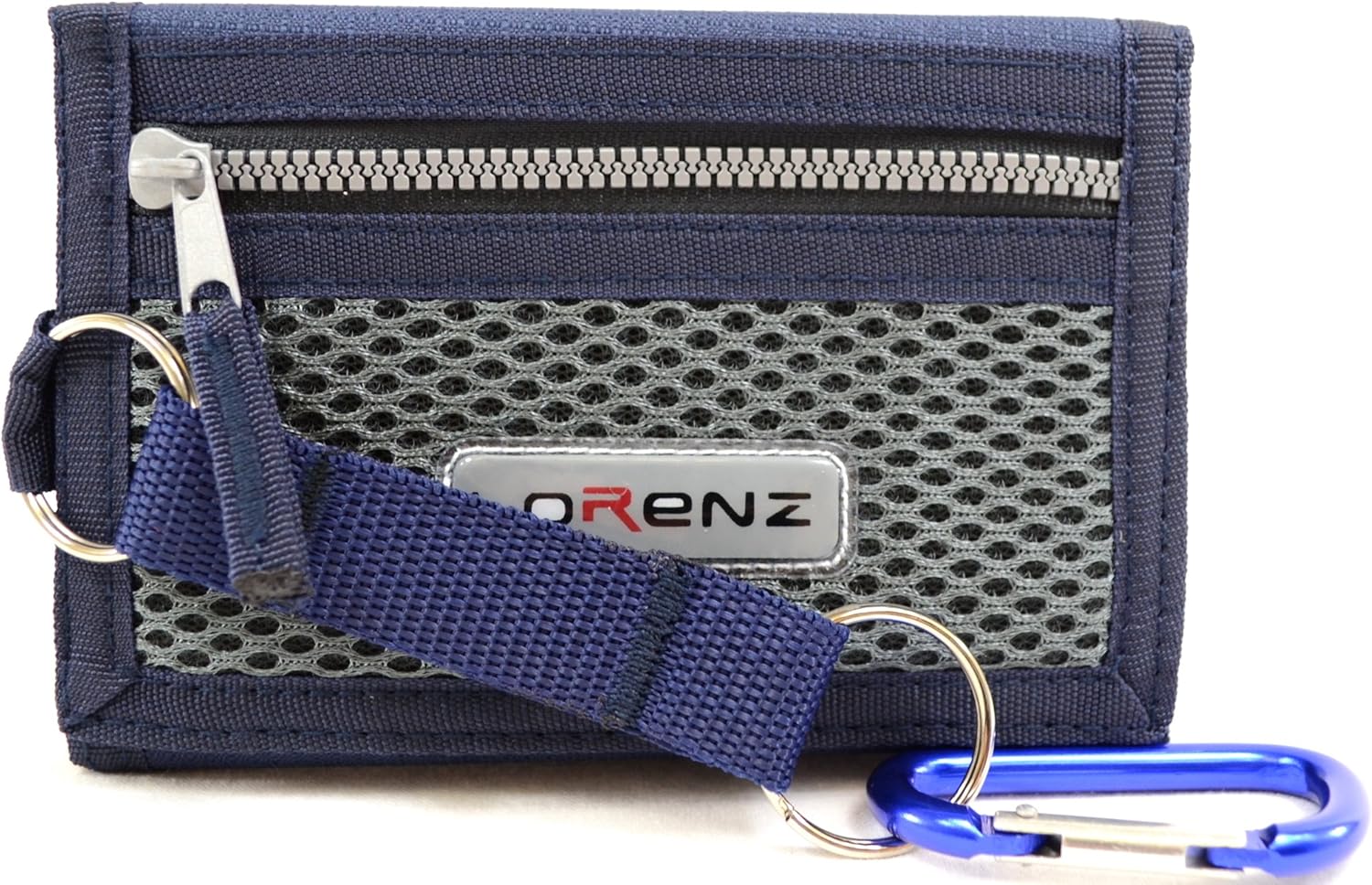 Mens/Boys/Childrens Canvas Style Ripper Wallet with Belt Clip - Navy, Brown, Length 14cm, Height 10cm, Depth 2cm