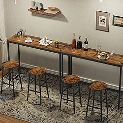 MAHANCRIS Bar Stools, Set of 2 Round Bar Chairs