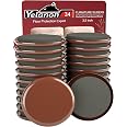 8-Pack 3.5" Square Furniture Sliders For Carpet - Heavy Duty Moving Pads, Brown, For Hardwood Floor Protection