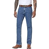 MZNBURAM Men's Stretch Regular Fit Straight-Leg Jeans - Cowboy Cotton Fashion Comfort Flex Waist Denim Pants