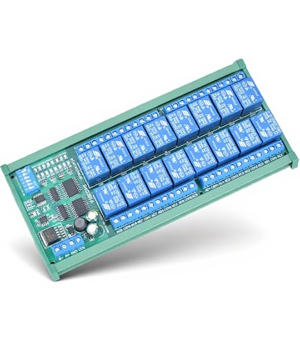 16-Kanal 12V Modbus RTU RS485 Relais-Board – Für PLC, MCU, Lampen & LEDs