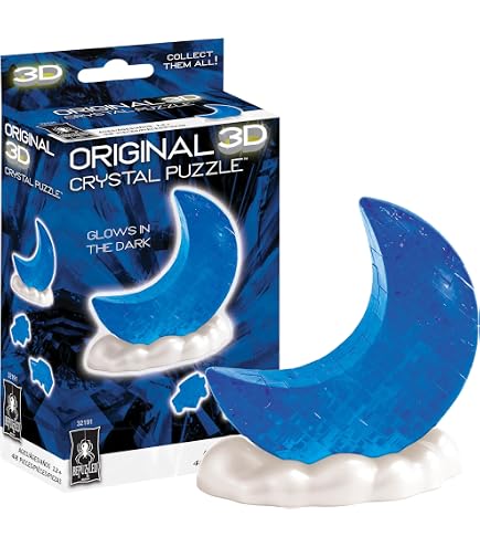 Amazon.com: Glowing Moon Crystal 3D Puzzle, 48-Pc Brain Teaser