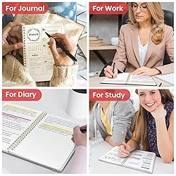 Dotted Spiral Journal Notebook for Women & Men, 140