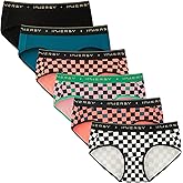 INNERSY Women’s Underwear Cotton Hipster Panties Mid Rise Briefs Tagless Wide Waistband 6 Pack
