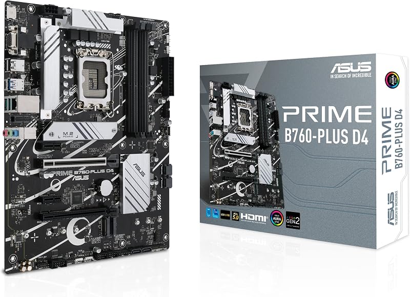 ASUS Prime B760-PLUS D4 Motherboard Intel B760 LGA 1700 DDR4 PCIe 5.0 2.5Gb