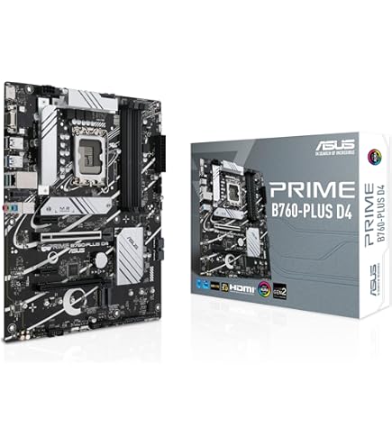 ASUS Prime B760-PLUS D4 Intel (13th and 12th Gen)LGA 1700 ATX