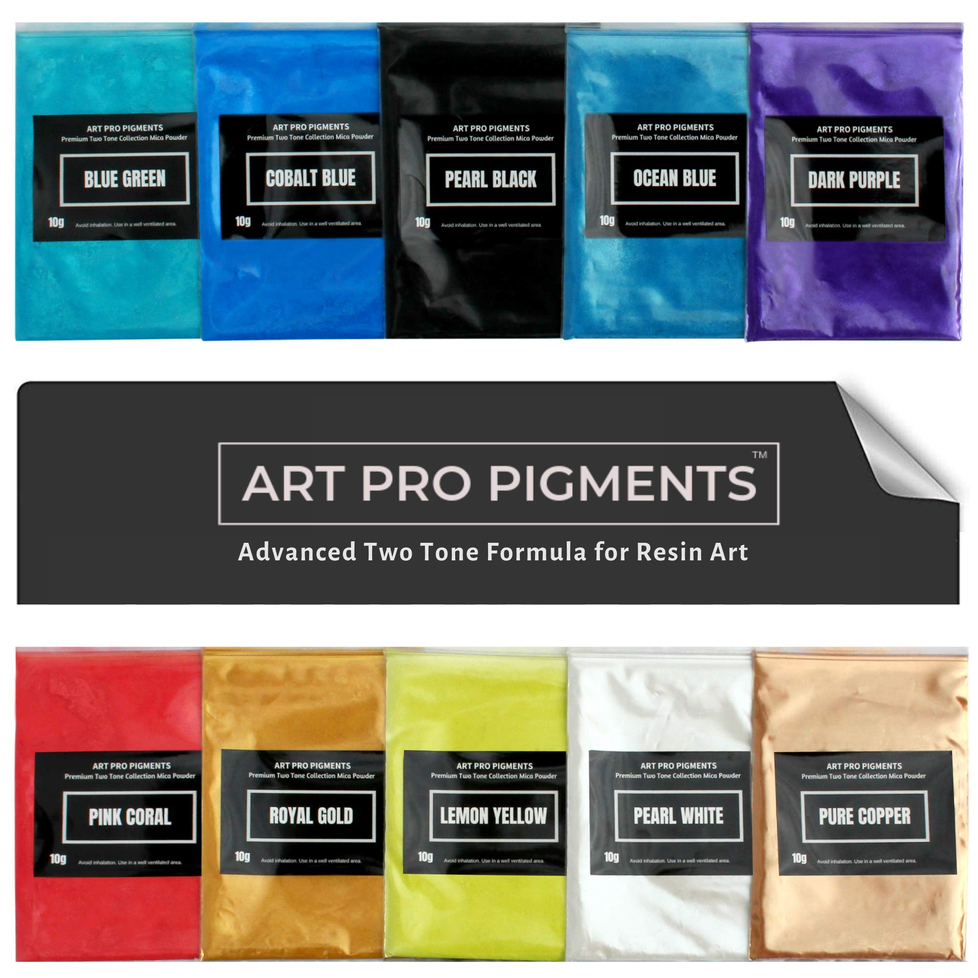 Advanced TwoTone Mica Powder Collection Epoxy Resin Color Pigment 100g