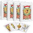 4 Decks Spanish Playing Cards, Barajas Españolas Originales, Cartas Españolas Originales, Briscas Cards Puerto Rico,Mexican Playing Cards Game, Spanish Cards Deck