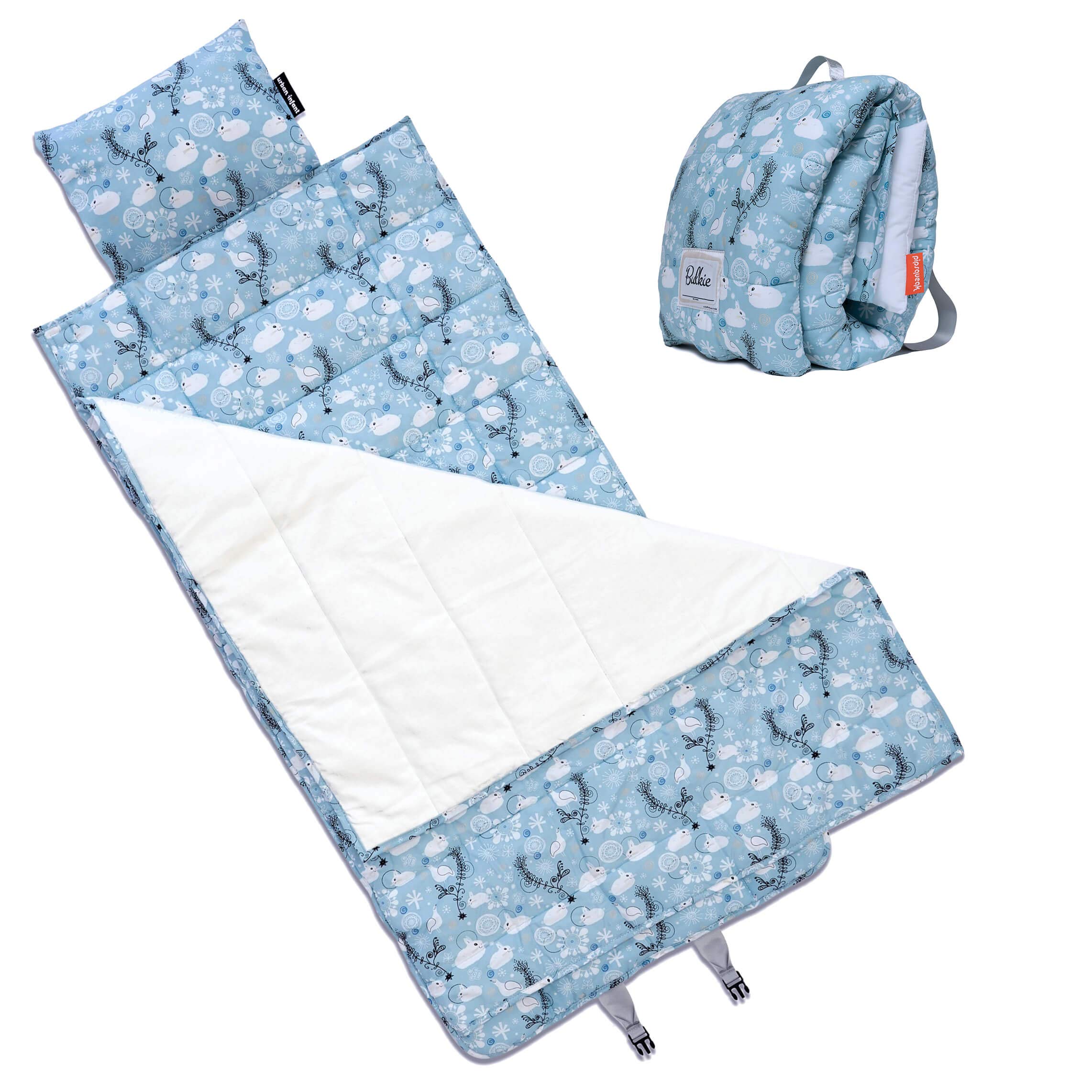 Photo 1 of Bulkie Toddler Nap Mat - Sleep Mat for Kids Daycare and Preschool - Folds Up to Carry on Back - Bunnies
