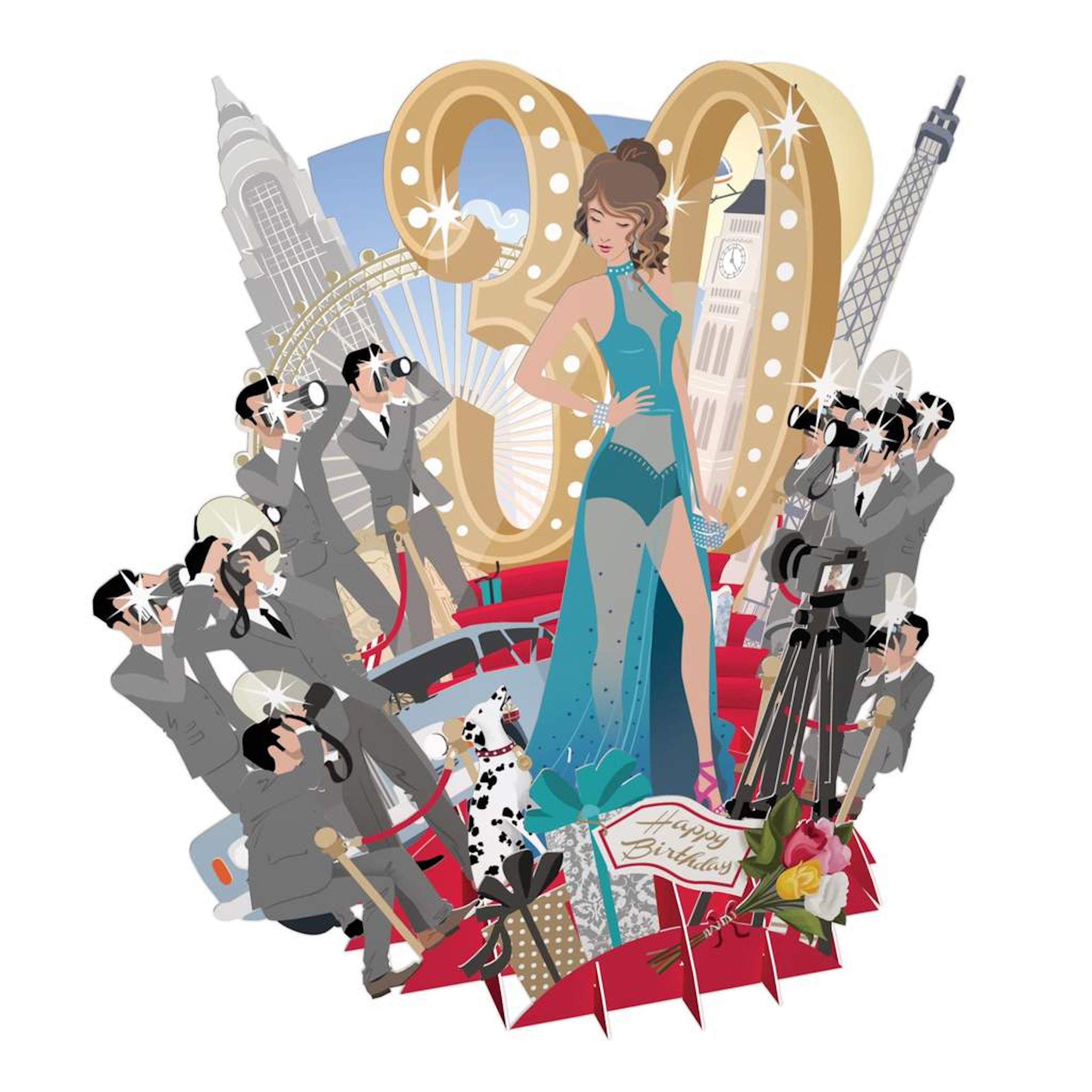 Happy Birthday 30 Today Top of The World 3D Pop-Up Greetings Card