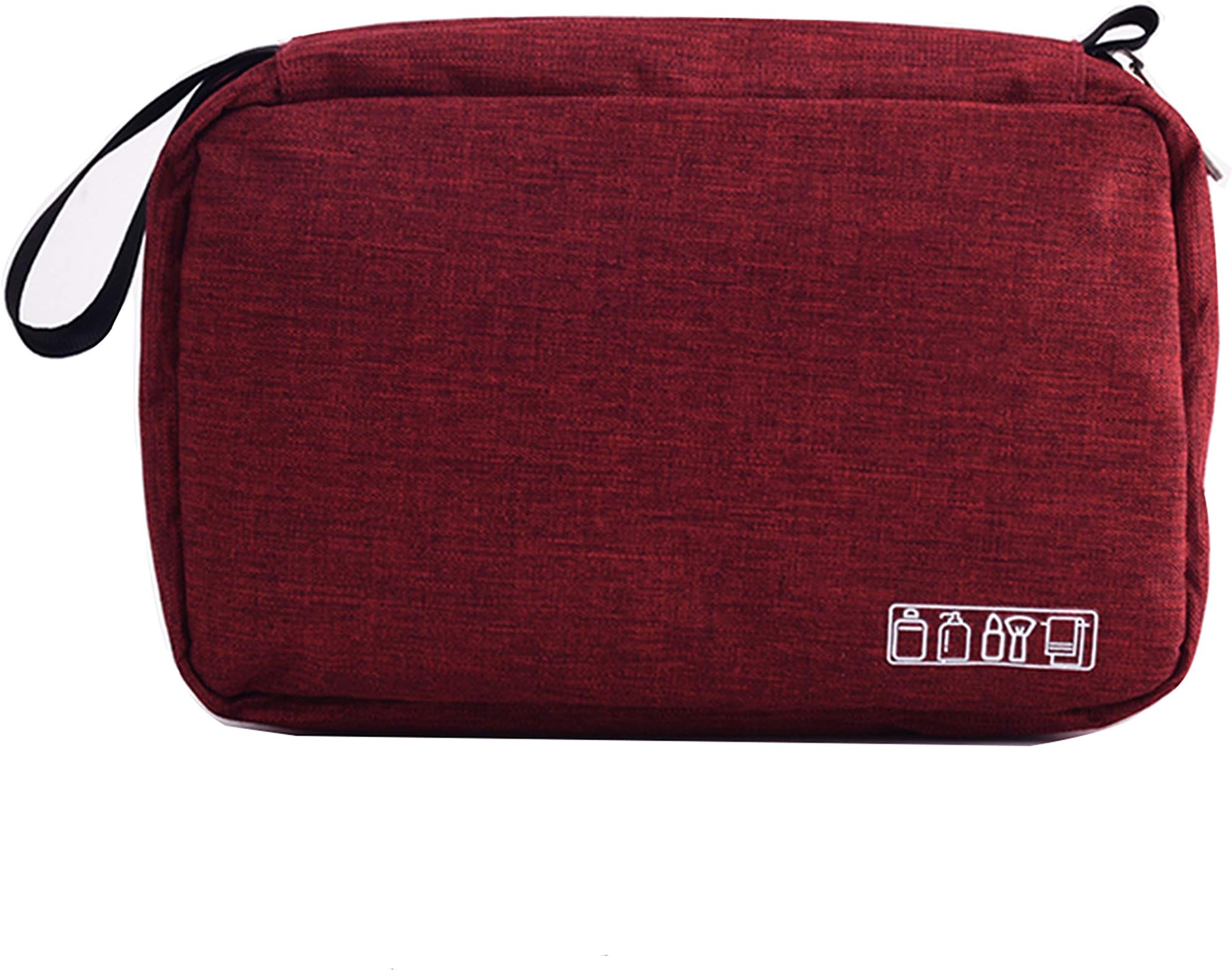 Hanging Travel Wash Bag for Men and Women,Toiletry Bag (Red)