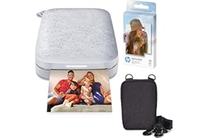 HP Sprocket Portable 2x3 Instant Photo Printer (Luna Pearl) Zink Paper Bundle