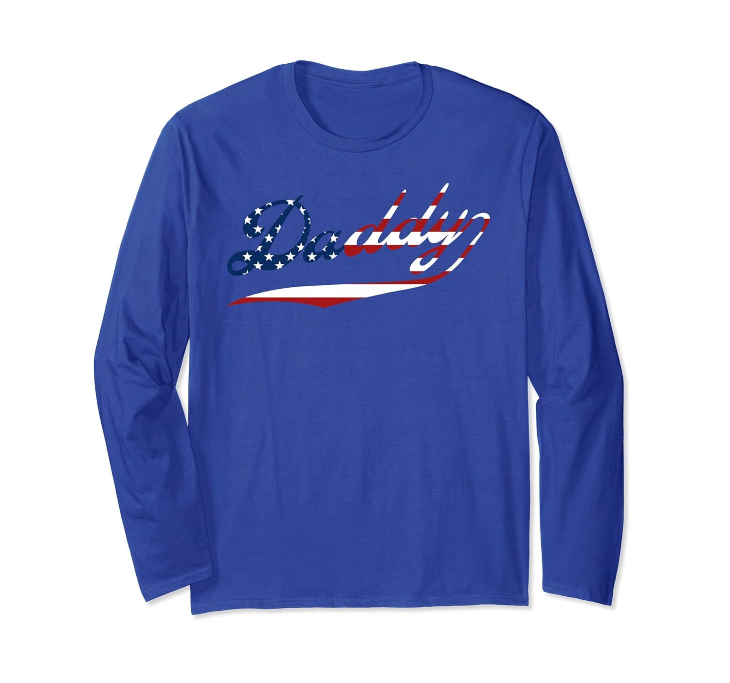 American Flag Daddy Fathers Day Gift Idea Long Sleeve Shirt-anz