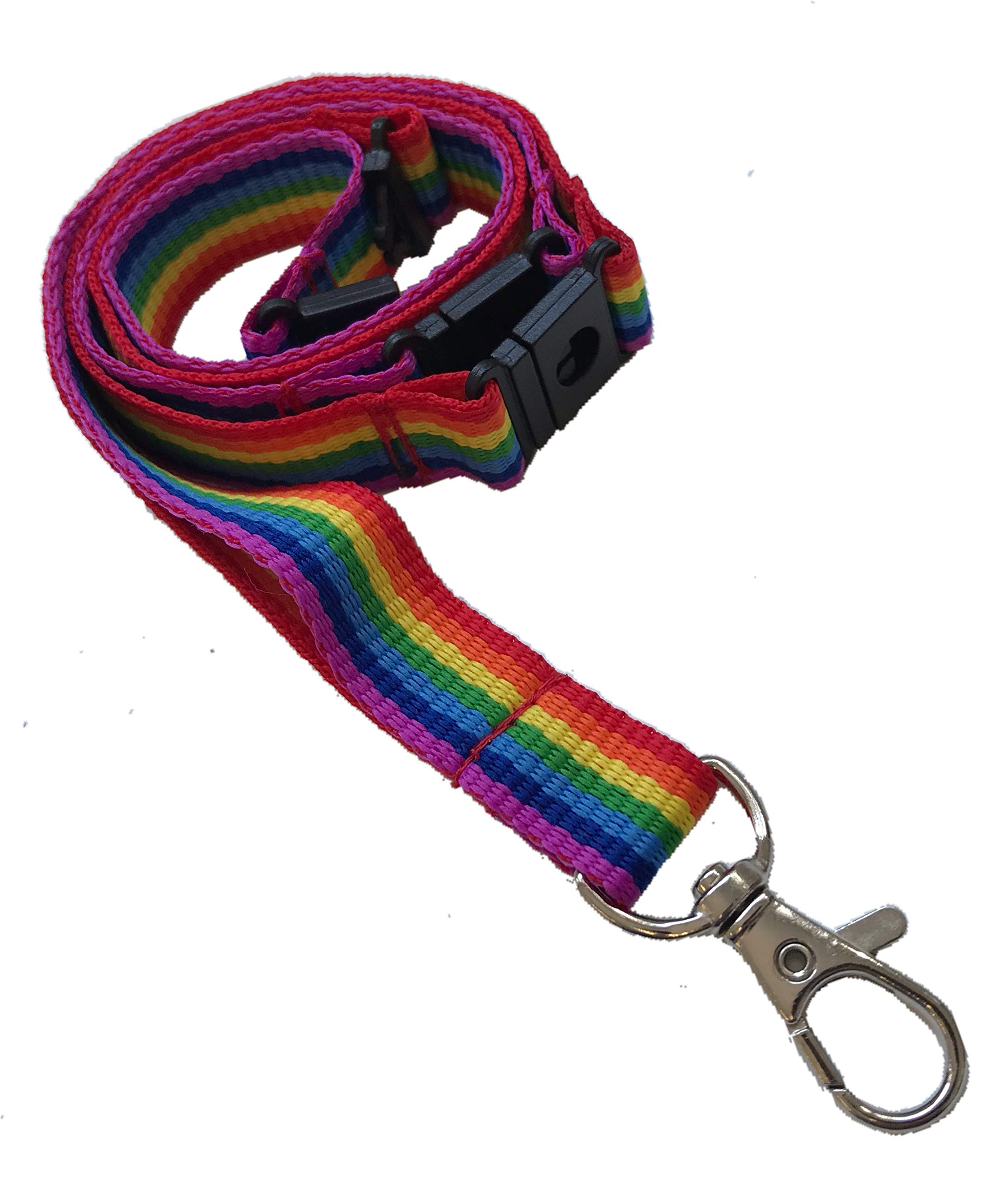 15mm Rainbow Neck Lanyard with 3 Point Triple Safety Breakaway