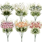 12 Bundle Artificial Wildflowers Daisy Bundle Fake Daisies Silk Flowers for Home Decor Indoor Plastic Flowers Mixed Multicolor Fake Plants Floral Faux Greenery Shrubs for Spring Vase Arrangement