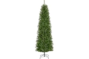 National Tree Company 7.5 ft Unlit Kingswood Fir Slim Artificial Christmas Tree, 1,075 Tips, Includes Stand, Green