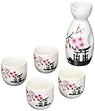 OliaDesign Ceramic Japanese Sake Set, ONE SIZE, White