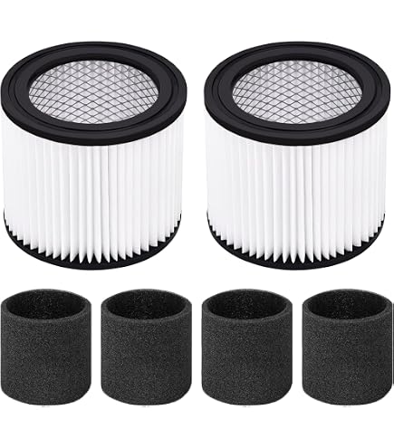 HQRP 2-pack Small Foam Filter Sleeve compatible with Shop-Vac