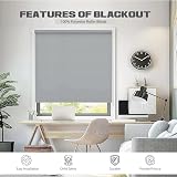Funky Gadgets Grey Thermal Blackout Roller Blind 120x165 cm Easy Fit view 5